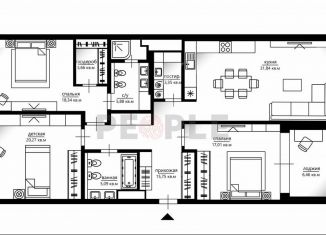 Продам четырехкомнатную квартиру, 124.3 м2, Москва, улица Сергея Бондарчука, 6, район Раменки