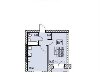 Продается однокомнатная квартира, 36.2 м2, Ярославская область