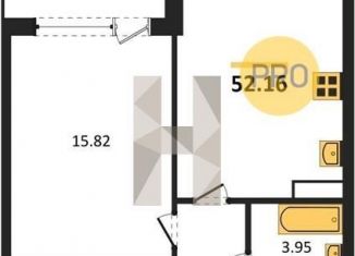 1-комнатная квартира на продажу, 52.2 м2, Воронеж, Московский проспект, 132, Центральный район