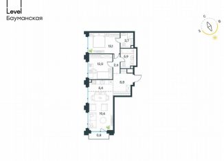 Продаю 3-комнатную квартиру, 71.7 м2, Москва, Басманный район