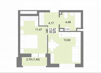 Продажа 1-ком. квартиры, 35.2 м2, Екатеринбург, ЖК На Тенистой, Тенистая улица, 8с4