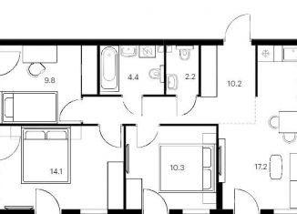 Продаю 3-ком. квартиру, 68.2 м2, Татарстан