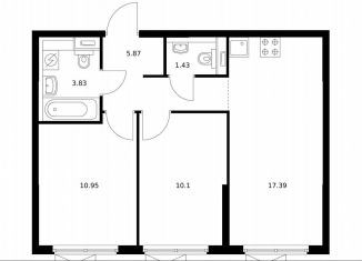 Продажа 2-комнатной квартиры, 49.1 м2, Москва, метро Мичуринский проспект