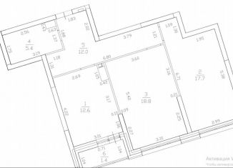 Продаю 2-ком. квартиру, 67.9 м2, Казань, улица Аметьевская Магистраль, 18к5