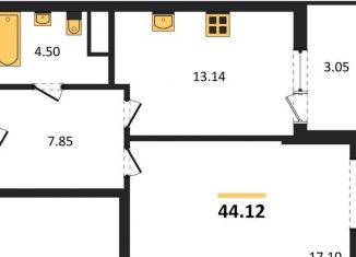 Продажа 1-ком. квартиры, 44.1 м2, Воронеж, Центральный район