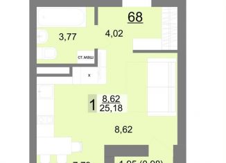 Продажа квартиры студии, 25.2 м2, Екатеринбург, метро Чкаловская, Тенистая улица, 8с4