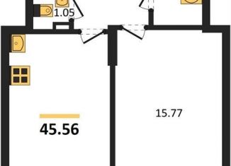 Продается однокомнатная квартира, 45.6 м2, Воронеж, Центральный район