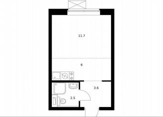 Квартира на продажу студия, 23.4 м2, Москва, ВАО, Тагильская улица, 3к2