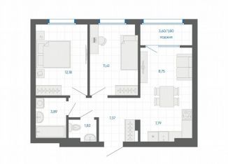 Продаю 2-ком. квартиру, 65.4 м2, Челябинская область