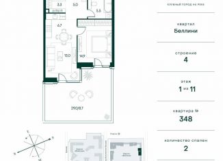 Продажа 2-комнатной квартиры, 57.1 м2, Москва, СЗАО