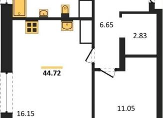 Продаю 1-комнатную квартиру, 44.7 м2, Воронеж, Ленинский район