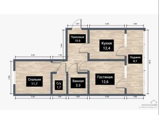 Продажа 2-комнатной квартиры, 60.2 м2, Ставропольский край, улица 45-я Параллель, 50к1