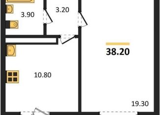 Продается 1-ком. квартира, 38.2 м2, Воронеж, улица Шидловского, 28