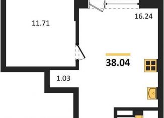 Продается 1-комнатная квартира, 38 м2, Воронеж, Коминтерновский район