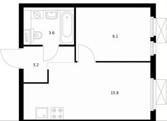 Продается 1-комнатная квартира, 31.7 м2, Котельники