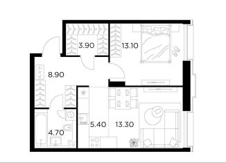 Продается 2-комнатная квартира, 49.3 м2, Москва, станция Балтийская