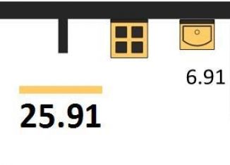 Продам квартиру студию, 25.9 м2, Воронеж, Ленинградская улица, 29Б