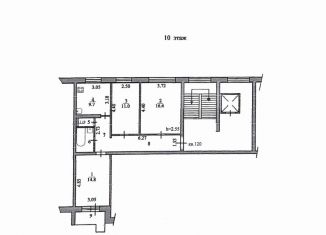 Продам трехкомнатную квартиру, 69 м2, Пенза, проспект Строителей, 73