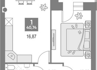 Продаю однокомнатную квартиру, 40.7 м2, Кировская область