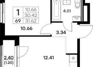 Продается 1-комнатная квартира, 31.6 м2, Владимирская область, Тракторная улица, 43