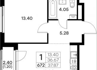 Продам однокомнатную квартиру, 37.9 м2, Владимирская область, Тракторная улица, 43