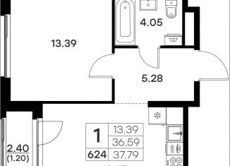 1-ком. квартира на продажу, 37.8 м2, Владимирская область, Тракторная улица, 43