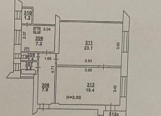 2-комнатная квартира на продажу, 60 м2, Ростов-на-Дону, проспект Соколова, 61, Кировский район