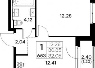 Продается 1-комнатная квартира, 32.1 м2, Владимир, Тракторная улица, 43, Октябрьский район