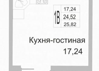 Продажа квартиры студии, 26 м2, Псков, улица Юности, 20