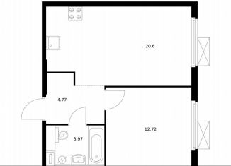 Продается 1-комнатная квартира, 41.3 м2, Москва, ЗАО