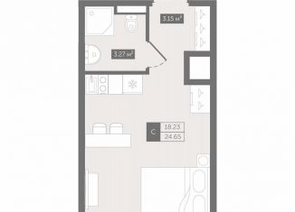 Квартира на продажу студия, 24.7 м2, Санкт-Петербург, Коломяжский проспект, 4