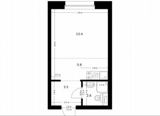 Продаю квартиру студию, 25.3 м2, Москва, метро Бибирево, жилой комплекс Полар, 1.5