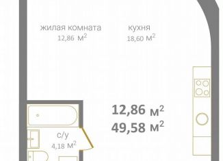 Продается однокомнатная квартира, 49.6 м2, Нижний Новгород, метро Горьковская