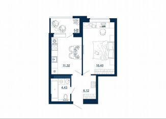 Продам 1-комнатную квартиру, 40.5 м2, Воронеж, Московский проспект, 66, Коминтерновский район