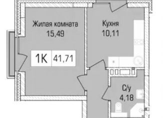 Продажа 1-ком. квартиры, 41.7 м2, Новосибирск, Калининский район