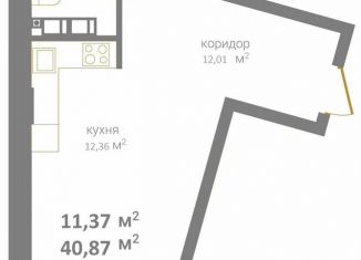 Продаю квартиру студию, 40.9 м2, Нижний Новгород, Нижегородский район