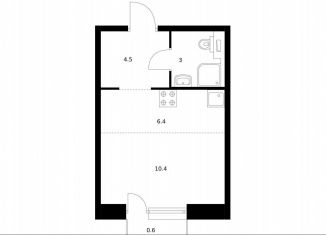 Продажа квартиры студии, 24.9 м2, Санкт-Петербург, жилой комплекс Аэронавт, 1, метро Лиговский проспект