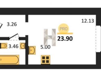 Продажа 1-комнатной квартиры, 23.9 м2, Екатеринбург, Ленинский район