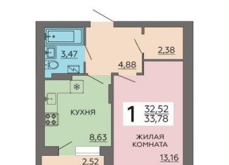 Продам 1-комнатную квартиру, 33.8 м2, Воронеж, Коминтерновский район, улица Независимости, 78