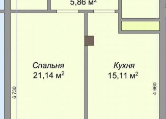 Продаю 1-комнатную квартиру, 51.3 м2, Нальчик, улица Тарчокова, 127Б