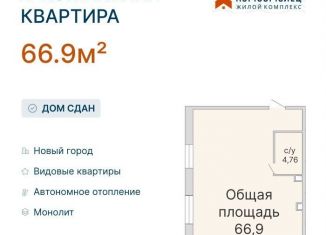 Продажа 2-ком. квартиры, 66.9 м2, Ульяновск, Заволжский район, проспект Ленинского Комсомола, 57А