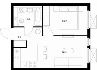 Продам 1-комнатную квартиру, 34 м2, Московская область