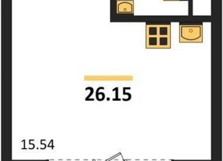 Продается квартира студия, 26.2 м2, Воронеж, набережная Чуева, 7