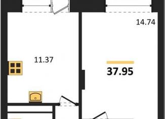 Однокомнатная квартира на продажу, 38 м2, Воронеж, Коминтерновский район, Московский проспект, 66