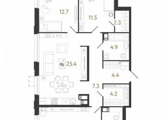 Продажа 3-ком. квартиры, 94.5 м2, Санкт-Петербург, метро Парнас, улица Шостаковича, 1/9