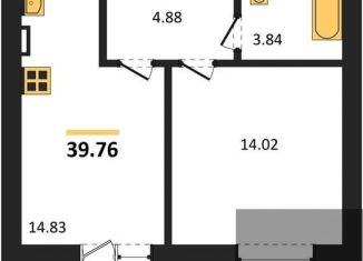 Продается 1-комнатная квартира, 39.8 м2, село Александровка