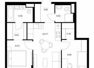 Продам 2-ком. квартиру, 50.2 м2, Улан-Удэ, улица Шмидта, 37А