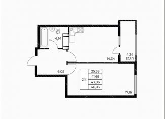 Продам 1-комнатную квартиру, 46 м2, Ростов-на-Дону, улица Нансена, 103/1/6