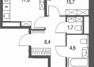 Трехкомнатная квартира на продажу, 61.7 м2, Москва, район Метрогородок, Тагильская улица, 2к1