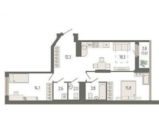 Продается 3-комнатная квартира, 70.6 м2, Екатеринбург, Верх-Исетский район